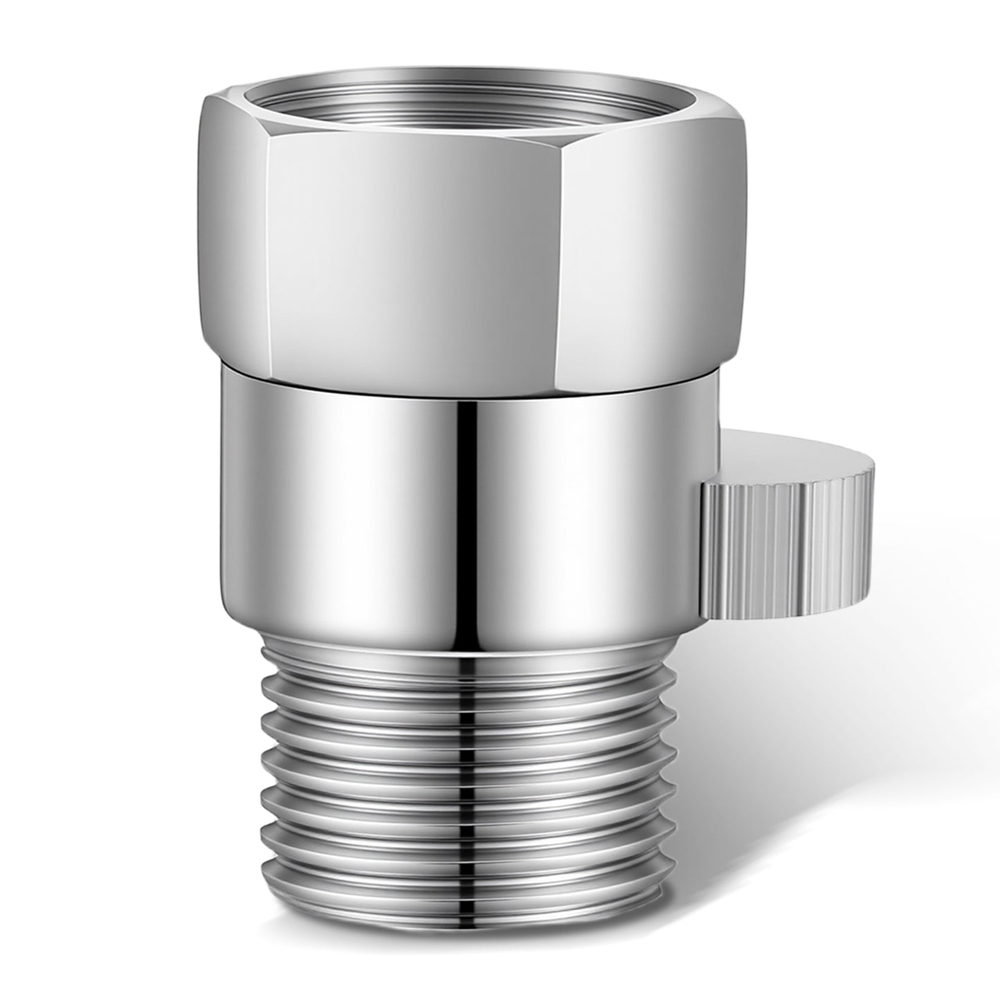 Shower Head Flow Restrictor Brass Shower Flow Control Valve Showers Head with Shut Off Valve Water Control Valves for Handheld or Bidet Sprayer with Adjustable Lever