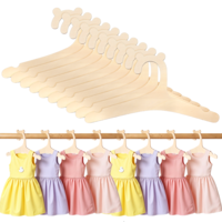 10 Pcs Wooden Baby Hangers for Clothes, Cute Bear Ears Wood Newborn Girl Boy Hangers for Nursery 9 Inch Kids Toddlers Children Infant Hanger for Closet Coat Pants Clothing Storage