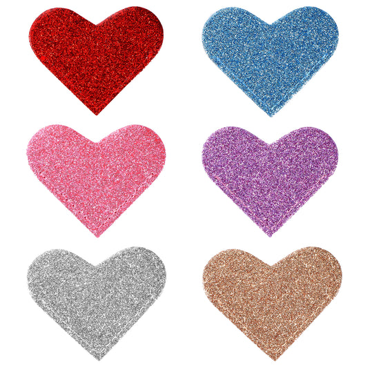 Ymapinc Leather Heart Bookmark for Women, 6pcs Double-Sided Glitter Leather Corner Bookmarks Valentine Bookmarks Gifts for Reading Lovers and Students