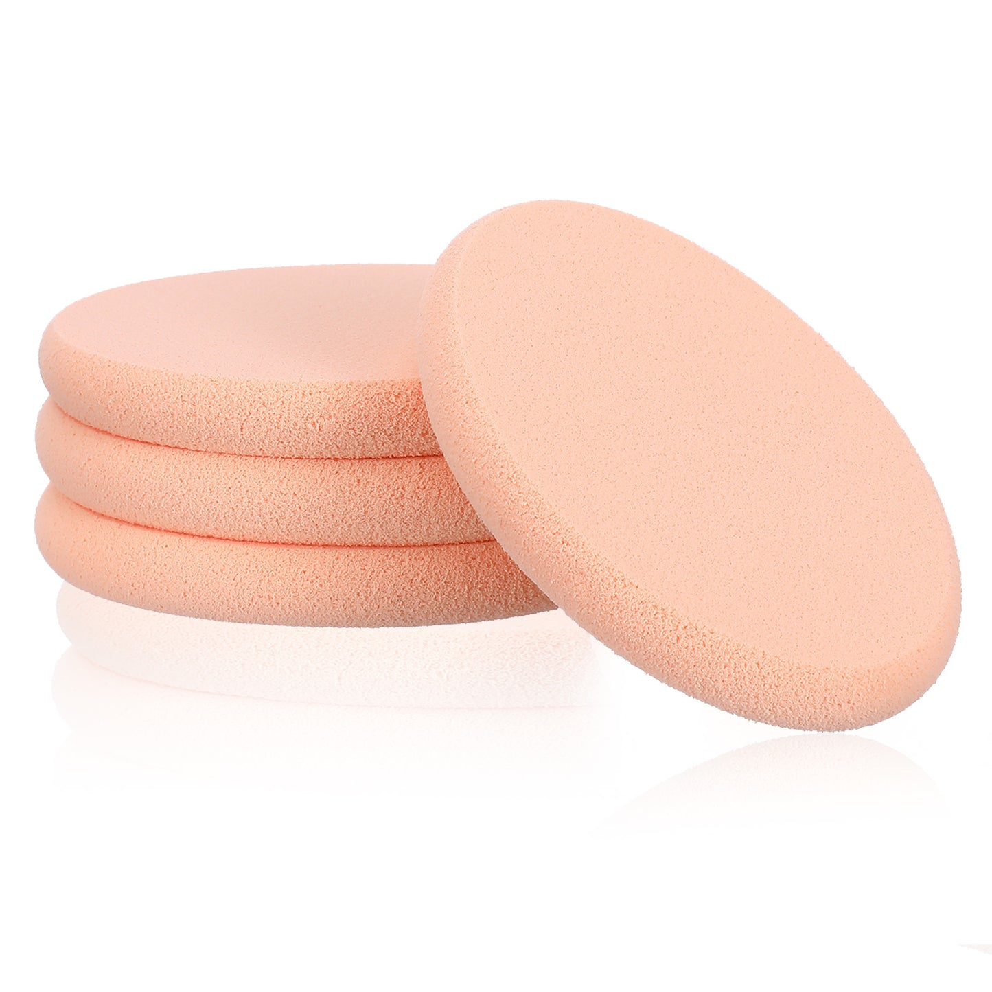 Nogeqi 4 Pcs Flat Makeup Sponges for Foundation, Oval Foundation Sponge, Make Up Sponge for Face,Sponges Makeup Applicator for Natural Easy Soft Long-Lasting