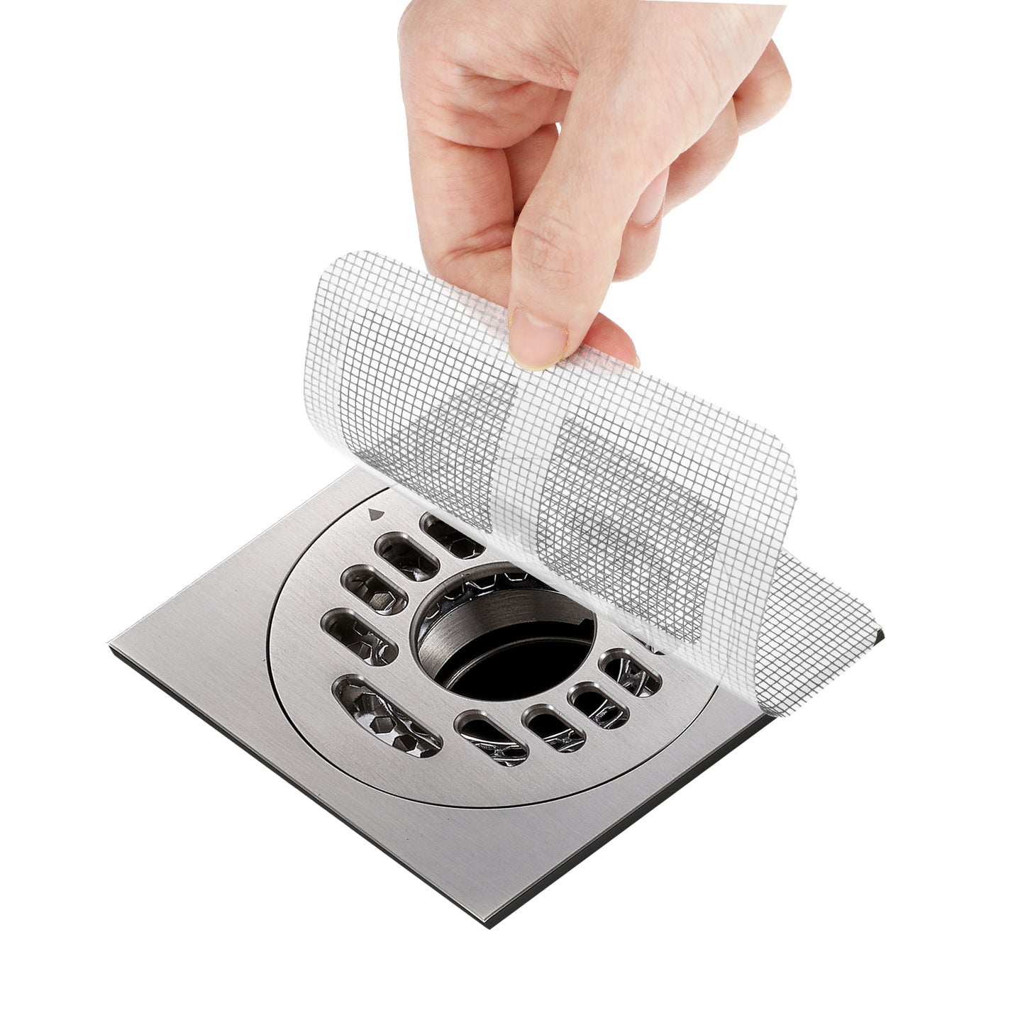30 Pcs Shower Drain Cover Hair Catcher - Disposable Mesh Stickers for Bathroom, Kitchen, Sink, Bathtub, Laundry, Human and Pet Hair
