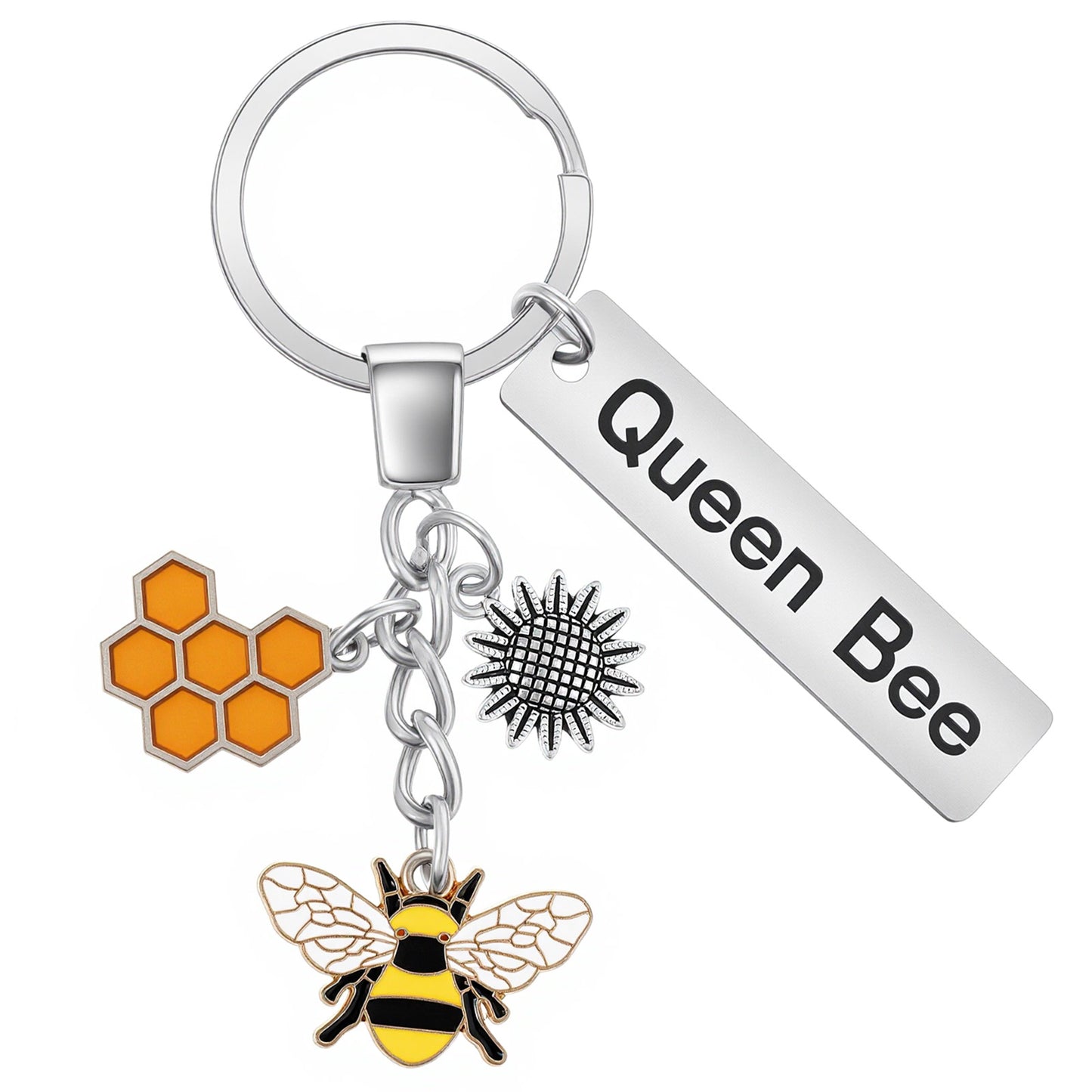 Shimmeroo Bee Keychain Charms,Cute Purse Charms for Women Queen Bee Themed Gifts Key Chain Decor for Handbags Wallet Purse Backpack keyrngs Accessories