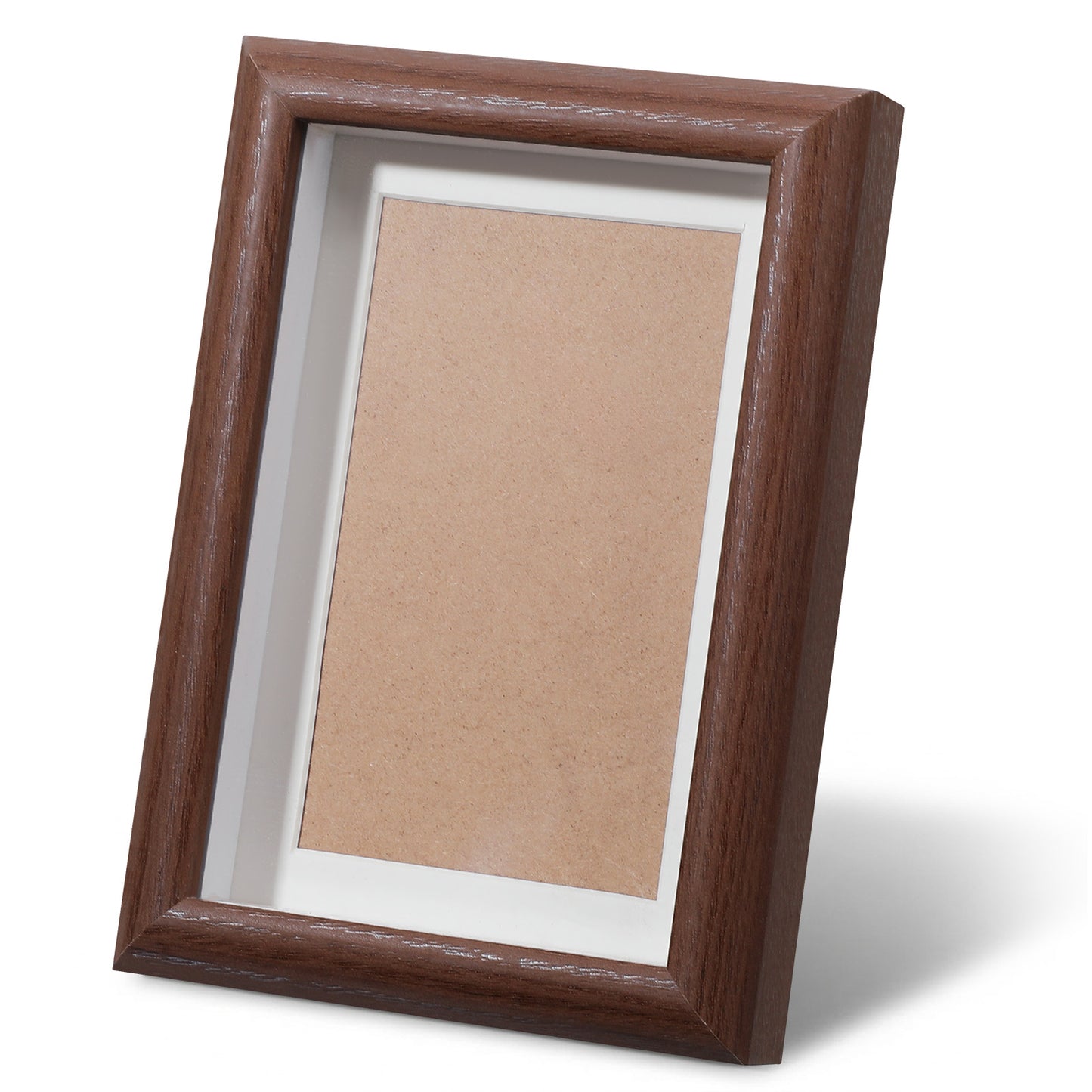 Ouligay Small Shadow Box Frame Display Case 4x6 Shadow Box Frame Brown Photo Frames for Memorabilia, Wedding Memories, Pins, Awards, Crafts, Tickets and Photos (Brown, 4x6 1 Pack)