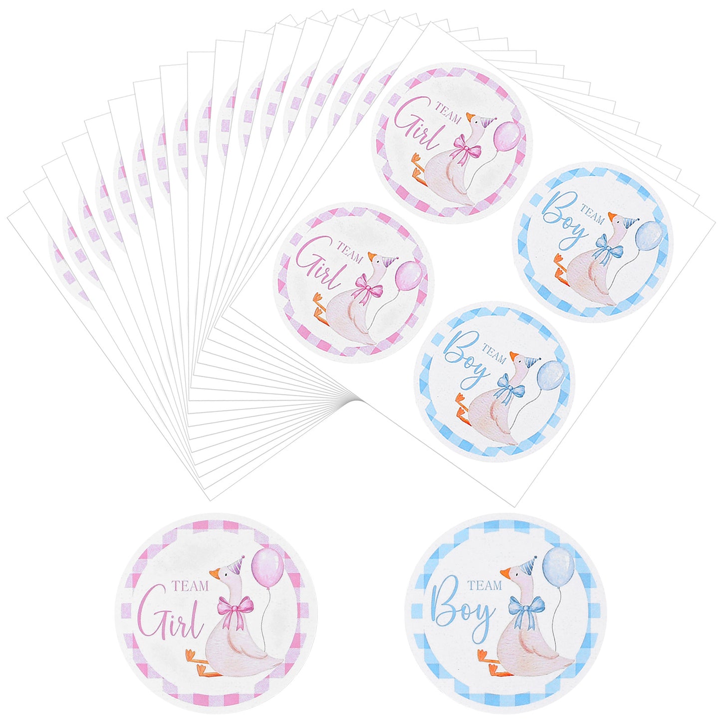 Ymapinc 100Pcs Boy or Girl Gender Reveal Stickers 5 cm