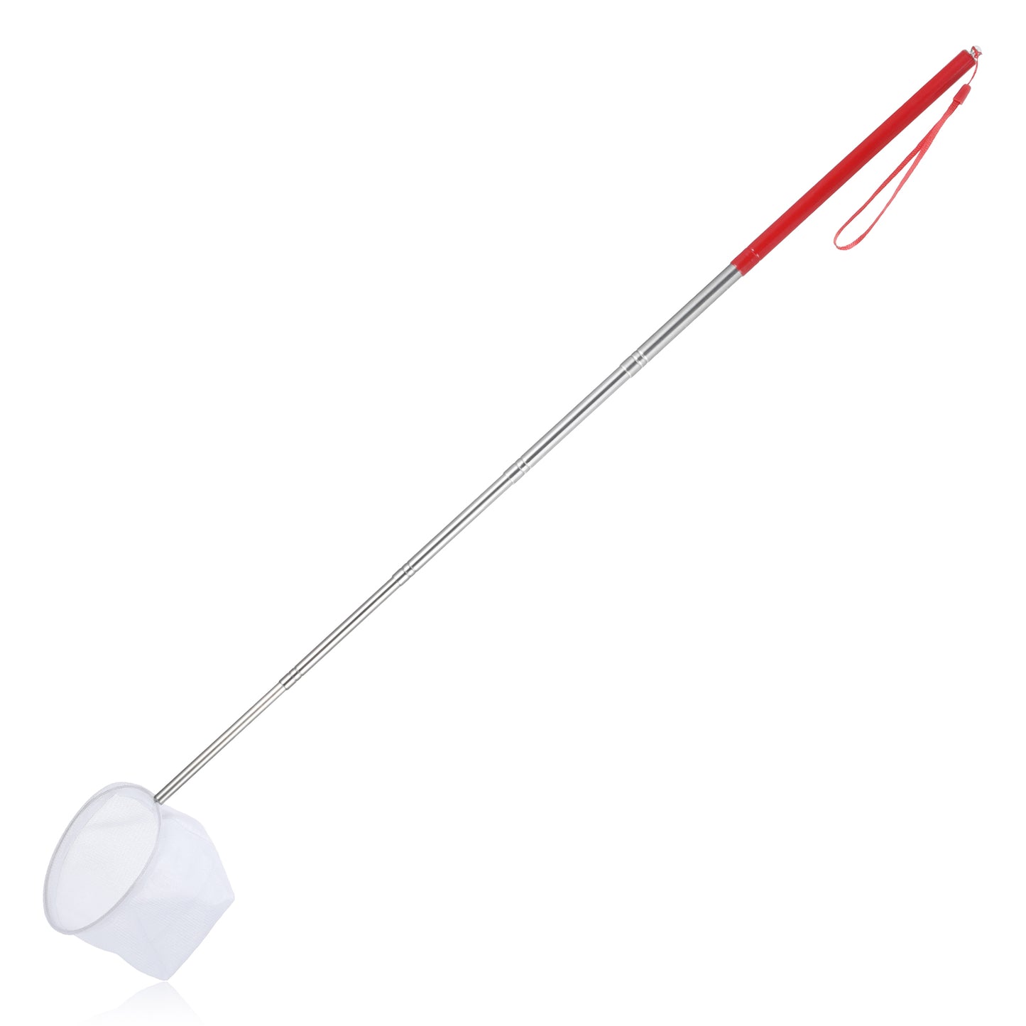 Tyqour Aquarium Fish Net, Fish Tank Net Small Extendable Aquarium Net with Long Handle 8.6-39 Inch, Round Surface Skimmer Aquarium Minnow Net for Fish Shrimp Tank, Small Ponds, Creek