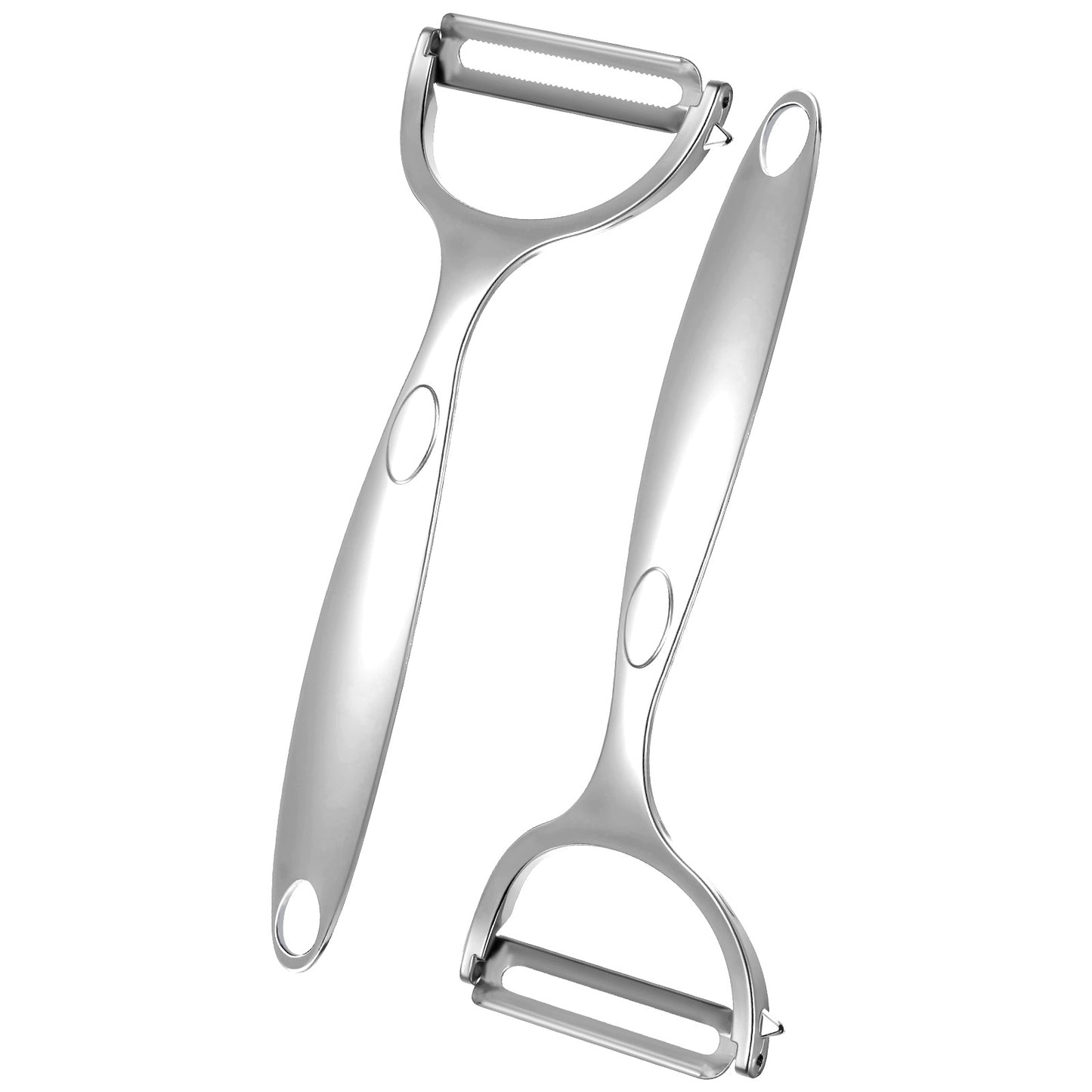 Ymapinc 2Pcs Y Shaped Kitchen Peelers Set, Citrus Potato Orange Apple Carrot Cabbage Fruit Veggie Peelers Cucumber Corn Peeler Carrot Shredder