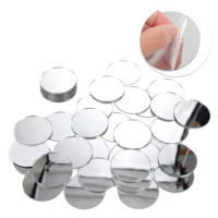 Matwsec 50 PCS Small Round Mirrors 2 Inch Adhesive Round Mini Mirror Tiles for Crafts Small Circle Mirrors for DIY Crafts, Wall Decor, Jewelry Making
