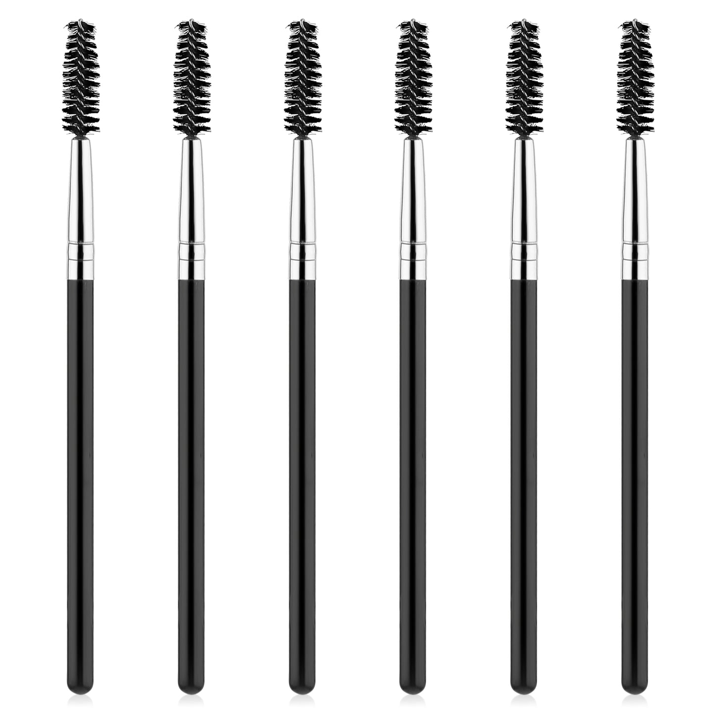 Teaaha 6PCS Eyelash Spoolies Set - Portable Eyelash Comb & Brow Brush, Reusable Mascara Brush, Lamination Tool for Eyebrows & Lash Filler, Brow Lift & Tint Interdental Brushes