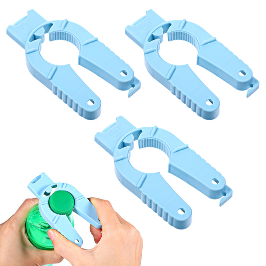 Ymapinc 3pcs Multi Function Bottle Openers, Plastic Bottle Opener, Water Bottle Openers for Seniors, Jar Opener, Bottle Cap Opener, Orange, Easy Grip for Arthritic Hands, Elderly, Weak Hands