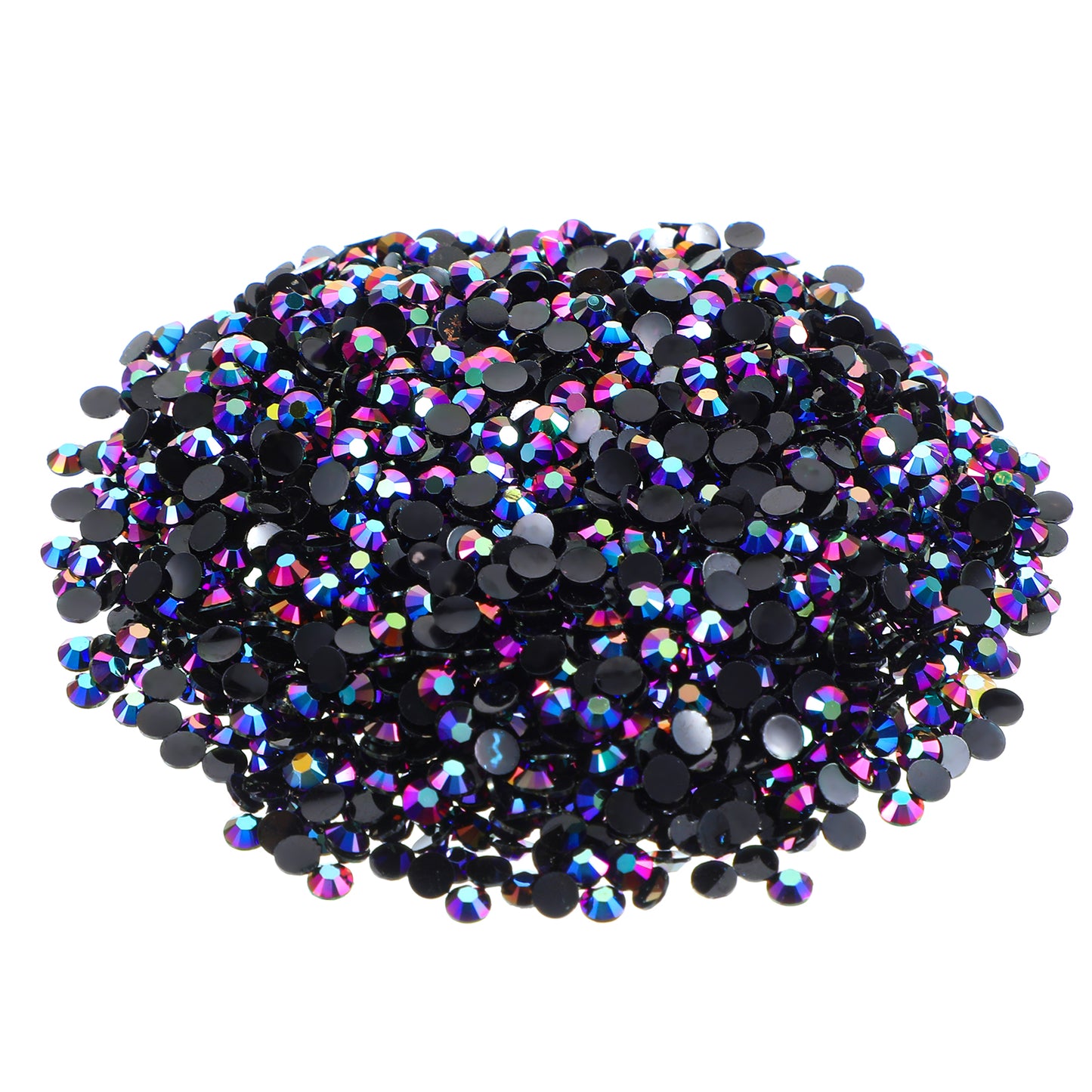 Tyqour 4500 Pcs Flatback Rhinestones 3mm Black-Bottom Purple AB Flat Back Crystal Rhinestones for Crafts, Bedazzling Gems for Nail Art, Clothes, Shoes, DIY Projects