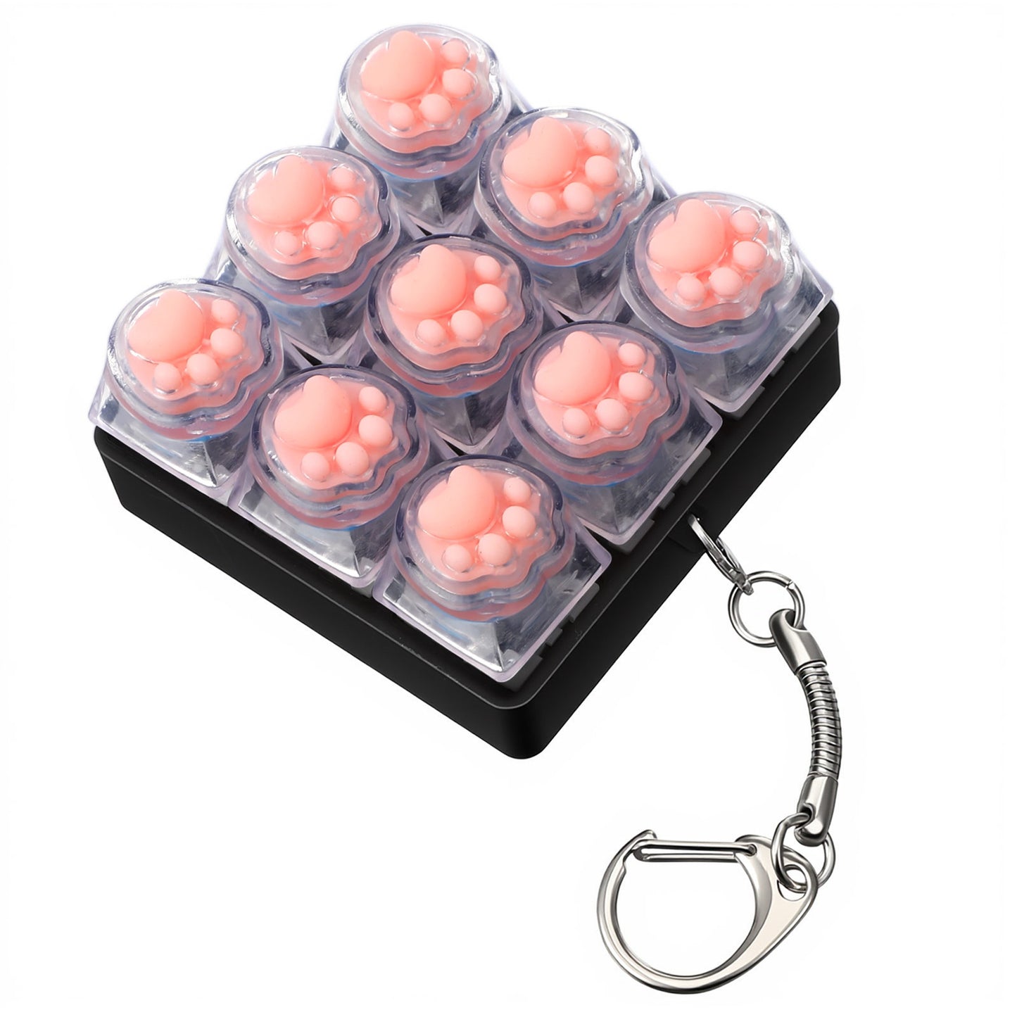 Matwsec Cat Paw Keyboard Clicker Fidget Toy for Adults Clicky Keycap Clicker Keychain Cute Clicky Fidget Toys Mini Key Board Fidget Clicker for Autism ASMR Anxiety and Stress Relief