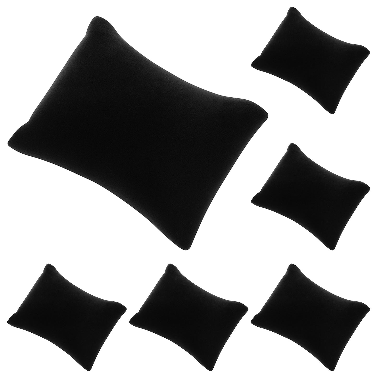 Xinjoduz 6 PCS Black Bracelet Pillow Watch Display Cushions 2.95×3.35 Inch Velvet Jewelry Display Holder Scratch-Resistant Plush Protection for Bracelets Watches Bangle Selling