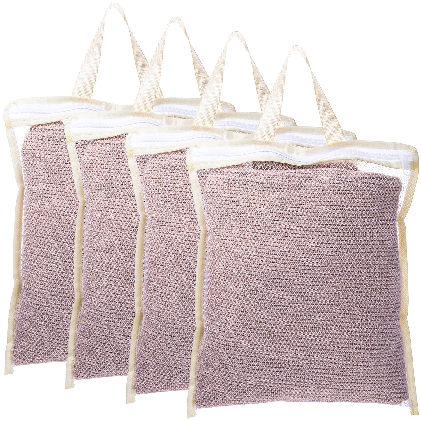 4Pcs Small Mesh Laundry Bags for Delicates Hanging Mini 12 x 10 Inches Durable Lingerie Bags for Washing Machine Wash Laundry Net Bag for Lingerie Underwear Socks Baby Clothes Travel 32x27cm