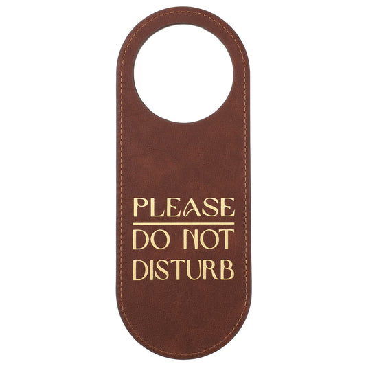 Ymapinc PU Leather Do Not Disturb Door Hanger Sign for Home & Office