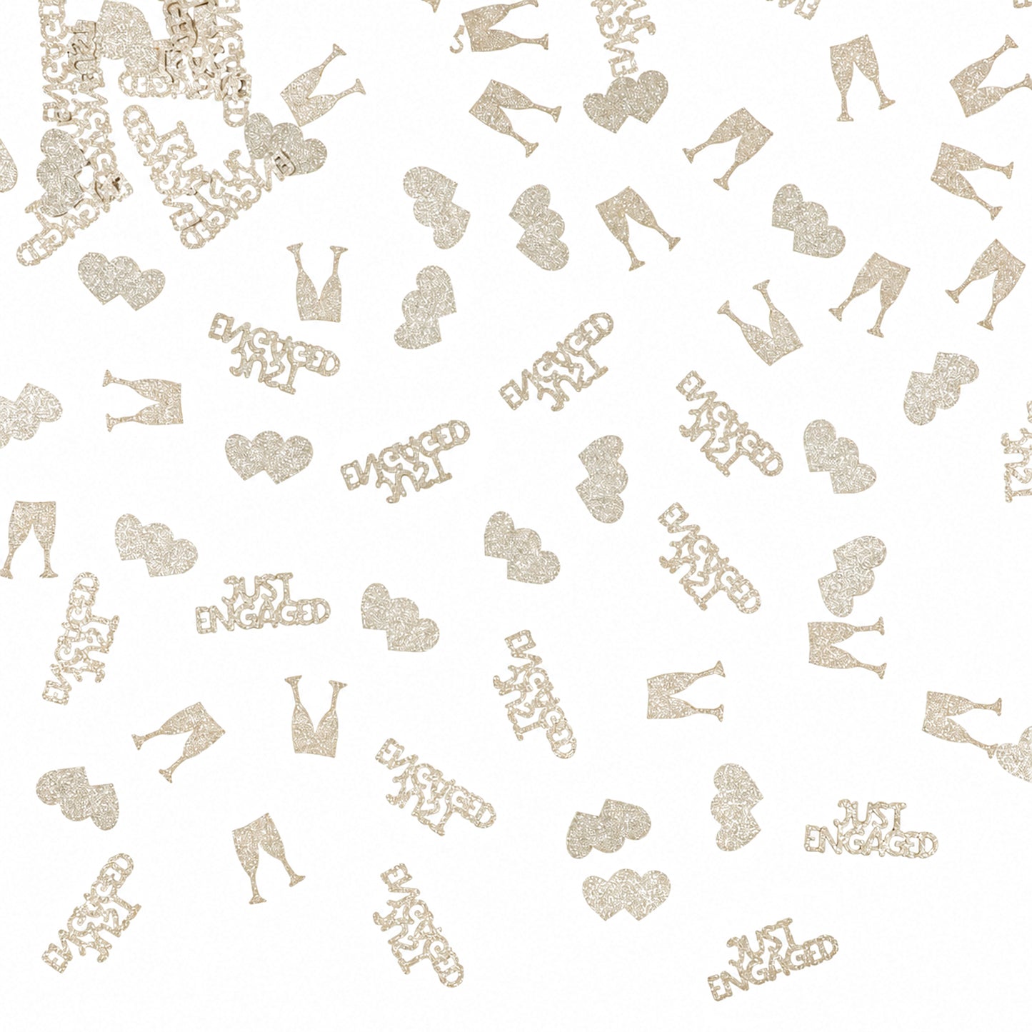 Shimmeroo 120PCS Just Engaged Confetti for Engagement Party Decorations