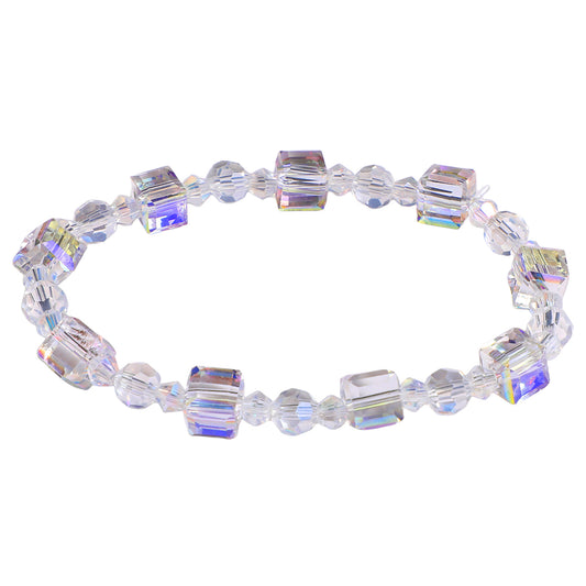 Ymapinc Women's Crystal Bracelet, Trendy Beaded Bracelet for Women & Girls Sparkling Crystals Braclets, Charm Bracelets, Perfect Jewelry for Daily Wear & Gifting（Fits 6.3inch-7.87inch Wrists）