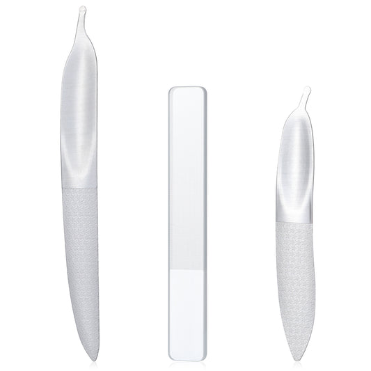 Tyqour 3 Pcs 3 Models Toenail File for Thick Toenails Fingernail File Double Sided Professional Stainless Steel Finger Nail Files Heavy Duty Coarse Nail Files for Men, Women, Seniors