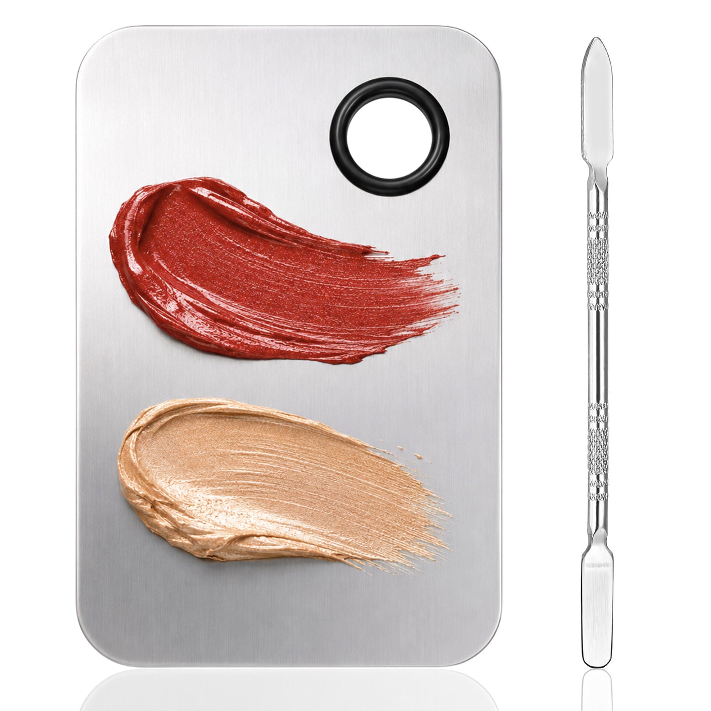 Ouligay Stainless Steel Makeup Palette 5.91 X 3.94inch Makeup Spatula