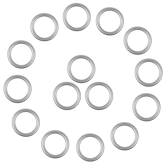 Ymapinc 15Pcs 1 Inch Metal O Rings, Stainless Steel Heavy Duty O-Rings for Crafts Dog Pet Collars Camping Straps Luggage Straps Leather Webbing Ribbon Accessories, Silver