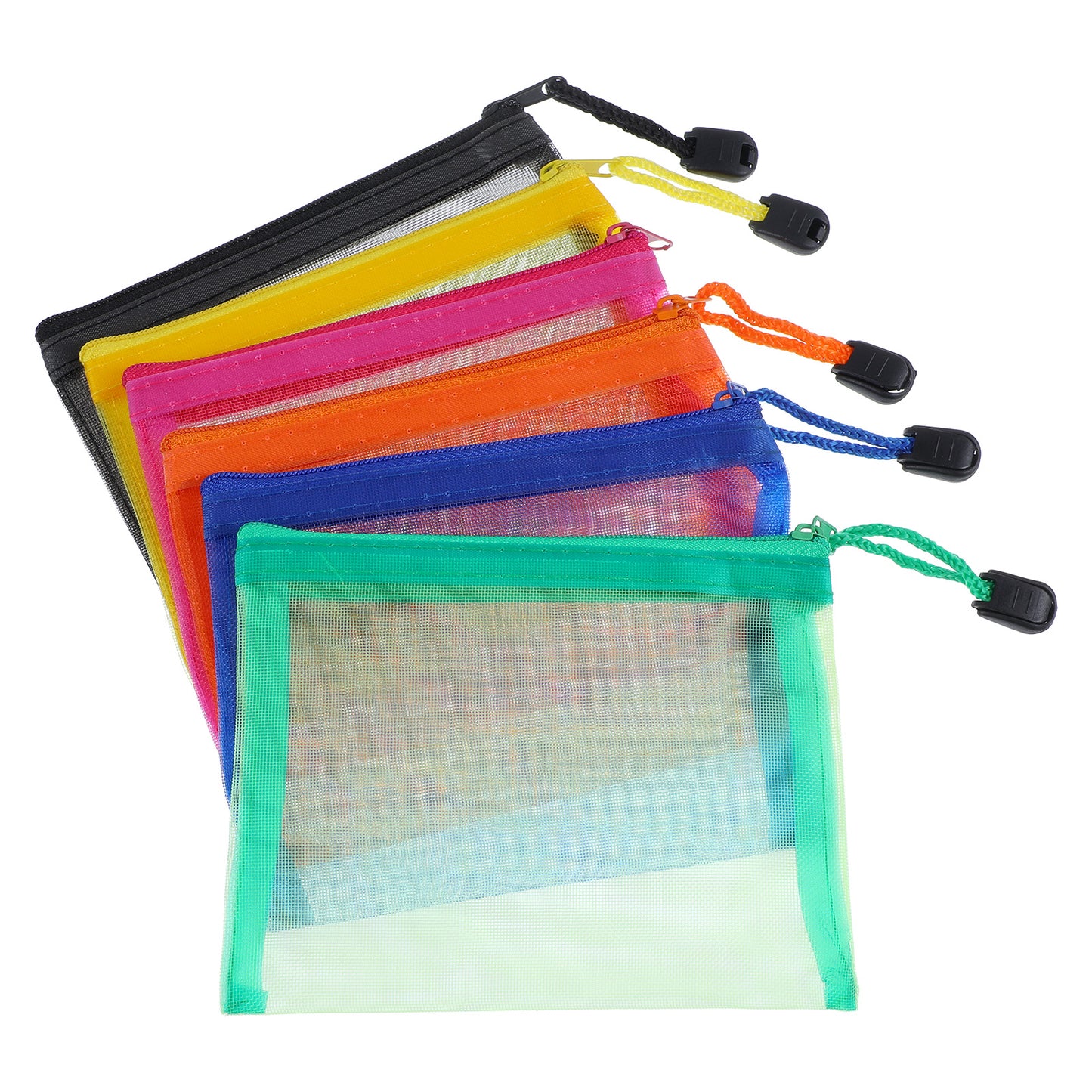 6 Pcs Small Pouches for Purse Mini Zipper Pouch Purse Organizers for Inside Purse Nylon Mesh Zipper Cosmetic Bags Mesh Makeup Pouches Travel Organizer Case Makeup Travel Pencil Case for Organization
