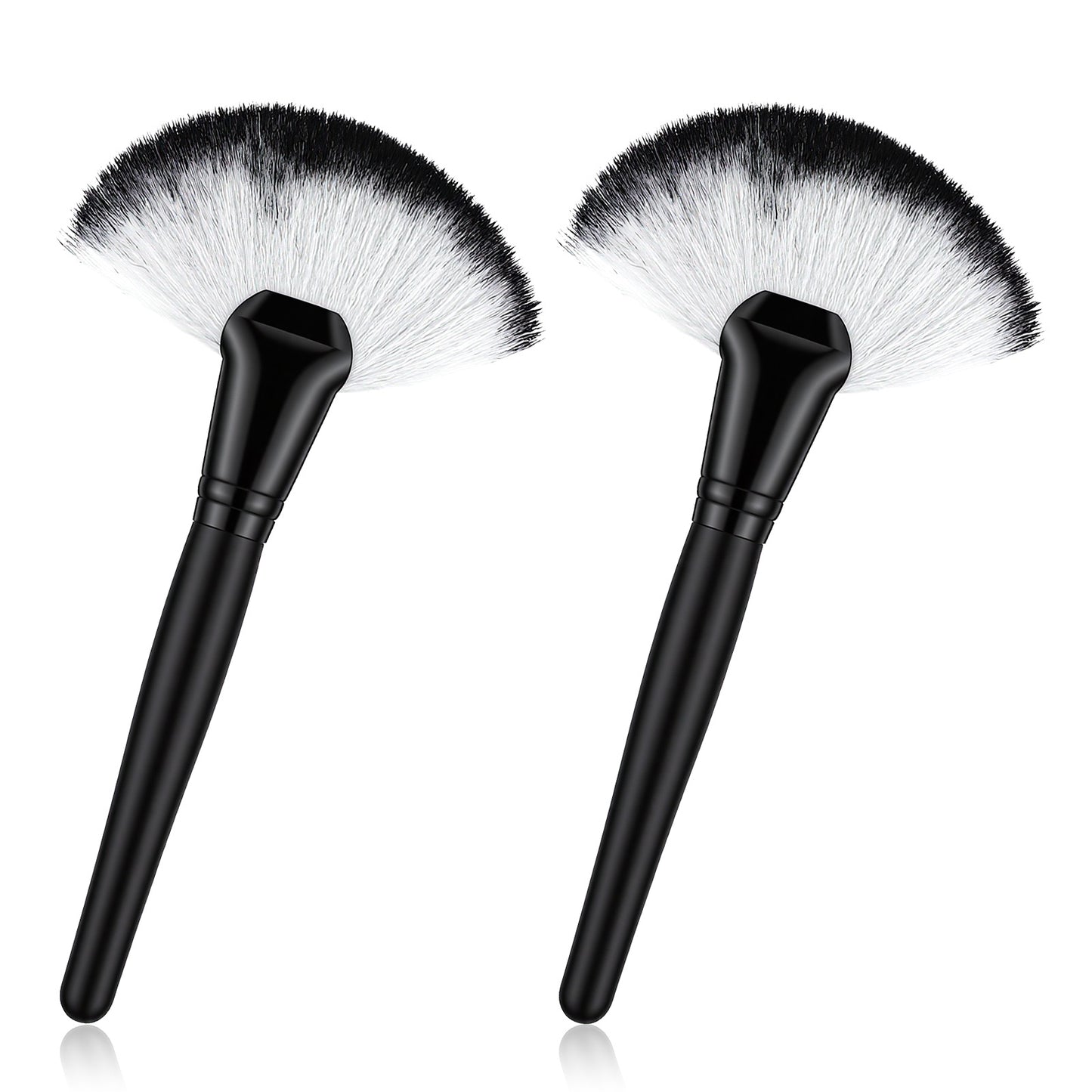 Ymapinc 2 pcs Fluffy Fan Makeup Brush for Women Face, Esthetician Brushes, Facial Fan for Skincare, Highlight, Powder Brush, Cosmetic