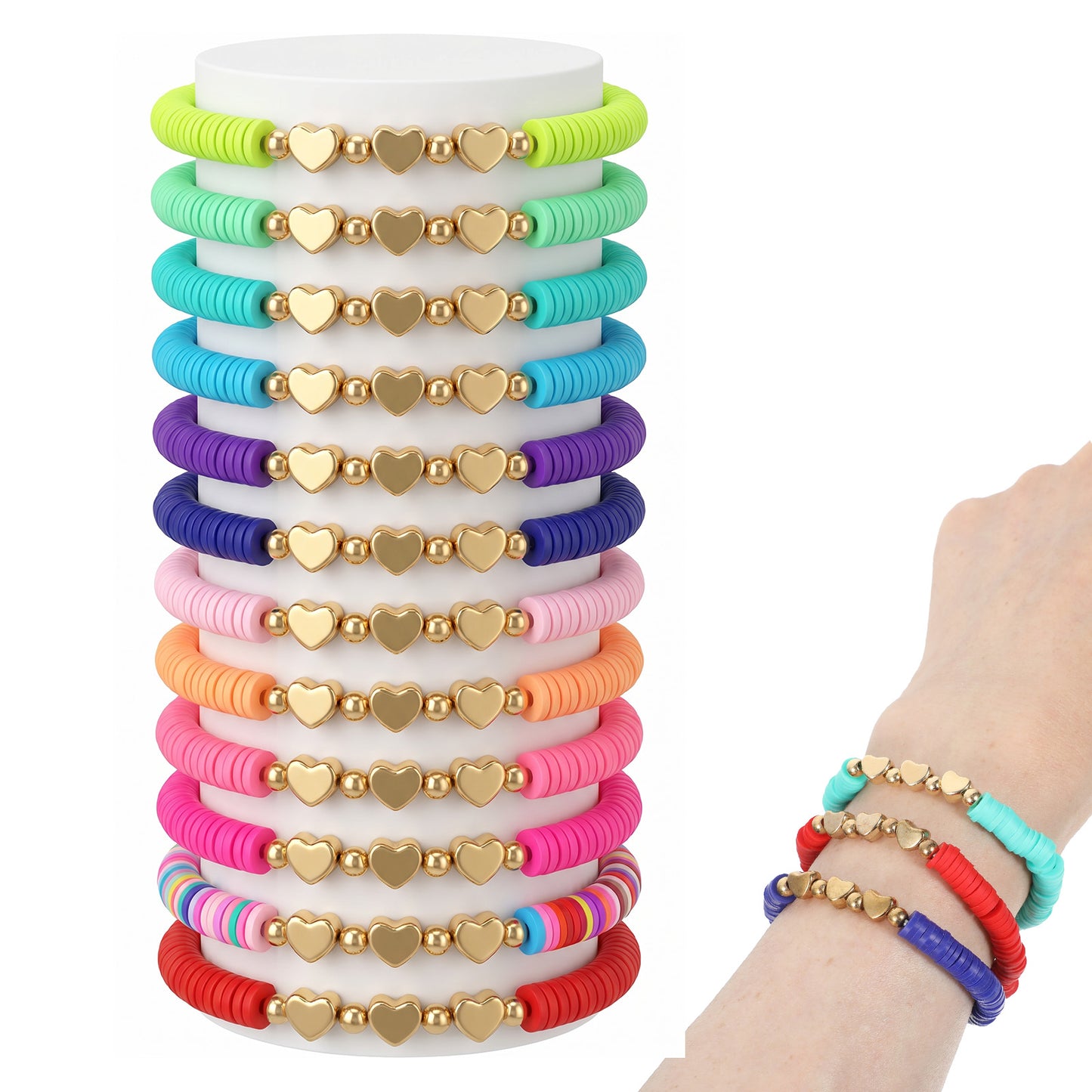 Matwsec 12PCS Colorful Friendship Bracelets for Girls