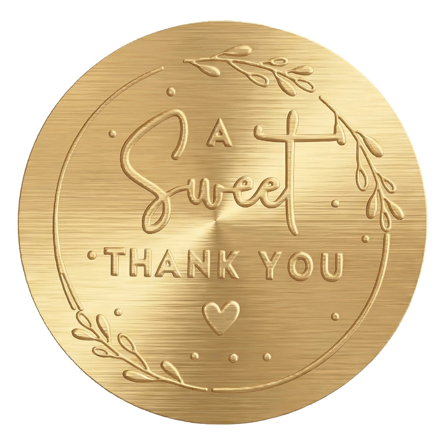 Mabor 240Pcs A Sweet Thank You Sticker Labels, Gold Thank You Stickers 2 Inch, Wedding Party Shower Favor Raised Gold Embossed Stickers Round Sweet Treat Sticker for Dessert Candy Bags
