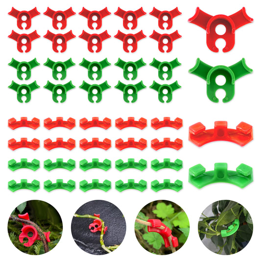 Tyqour 40Pcs Plastic Plant Training Clips, 90 Degrees Plant Clips for Climbing Plants, Adjustable Lst Clips for Low Plants Bending Clips Plant Stem Bender for Plant Gardening Trellis Growth Kits