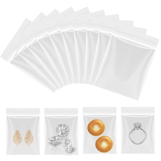 200 PCS Resealable Small Bags Plastic Bags Sealable Durable Food Bags Zip Seal Jewelry Baggies Clear Plastic for Snack Cookie Candy Necklace Ring Coin Beads Birthday Party Reclosable Zip Poly (6x8cm)