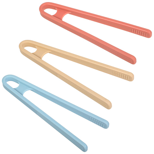 3 Pcs Silicone Mini Tongs 5.51 Inch 3 Colors Small Toddler Tongs Colourful Small Serving Grippers Rubber Tongs Silicone Kitchen Tongs for Appetizers Popcorn Candy Ice Cube Fruits Sugar Salad Snacks