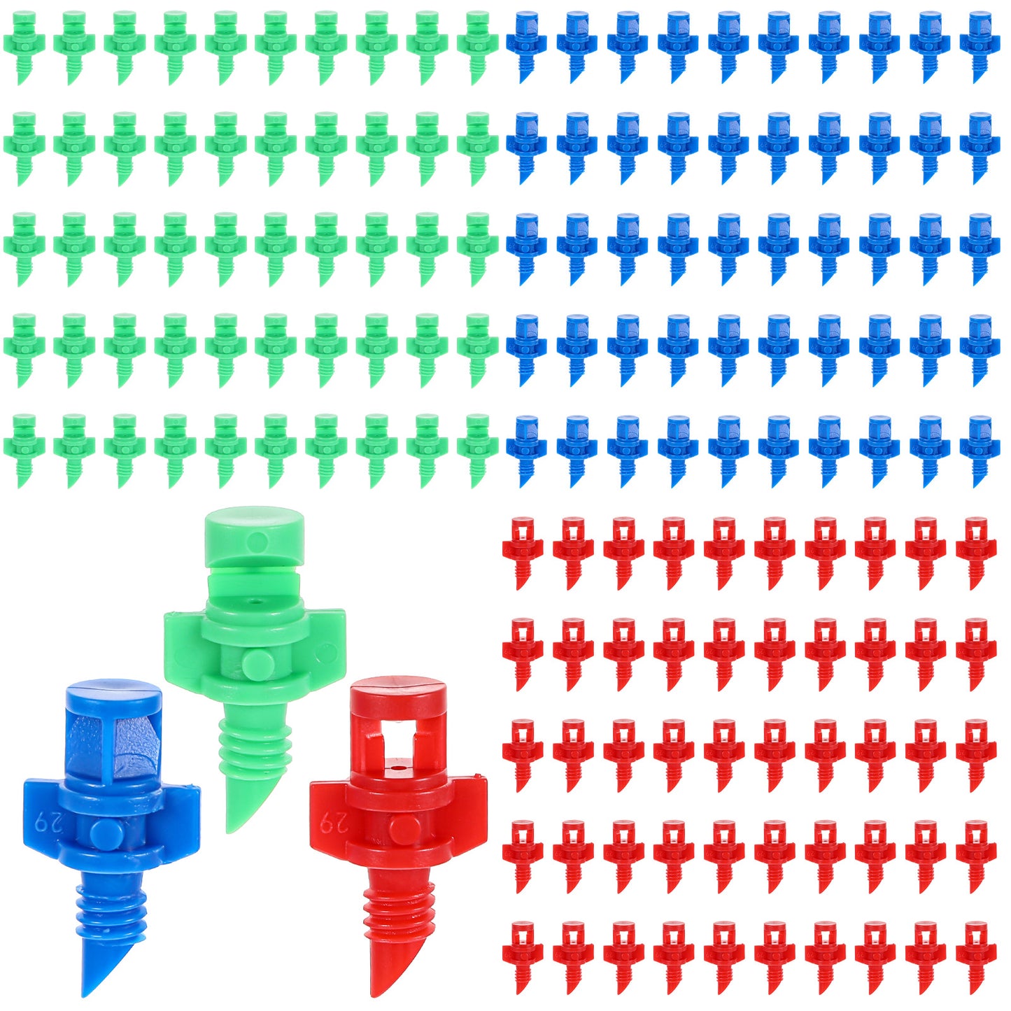 150 Pcs Sprinkler Head Drip Irrigation Emitters Misting Nozzles Water Sprinkler For Lawn Micro Sprinkler Heads Irrigation Misting Sprinkler Hydroponic Aeroponic Misters Cloners For Garden Agriculture