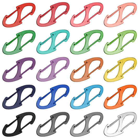20PCS S Carabiner Clip Small Alloy Snap Hook Anti Theft Carabiner Clip Hooks Scratch-Resistant Mini Keychain Carabiners for Keys, Small Ring Hooks Bag Backpack Purse