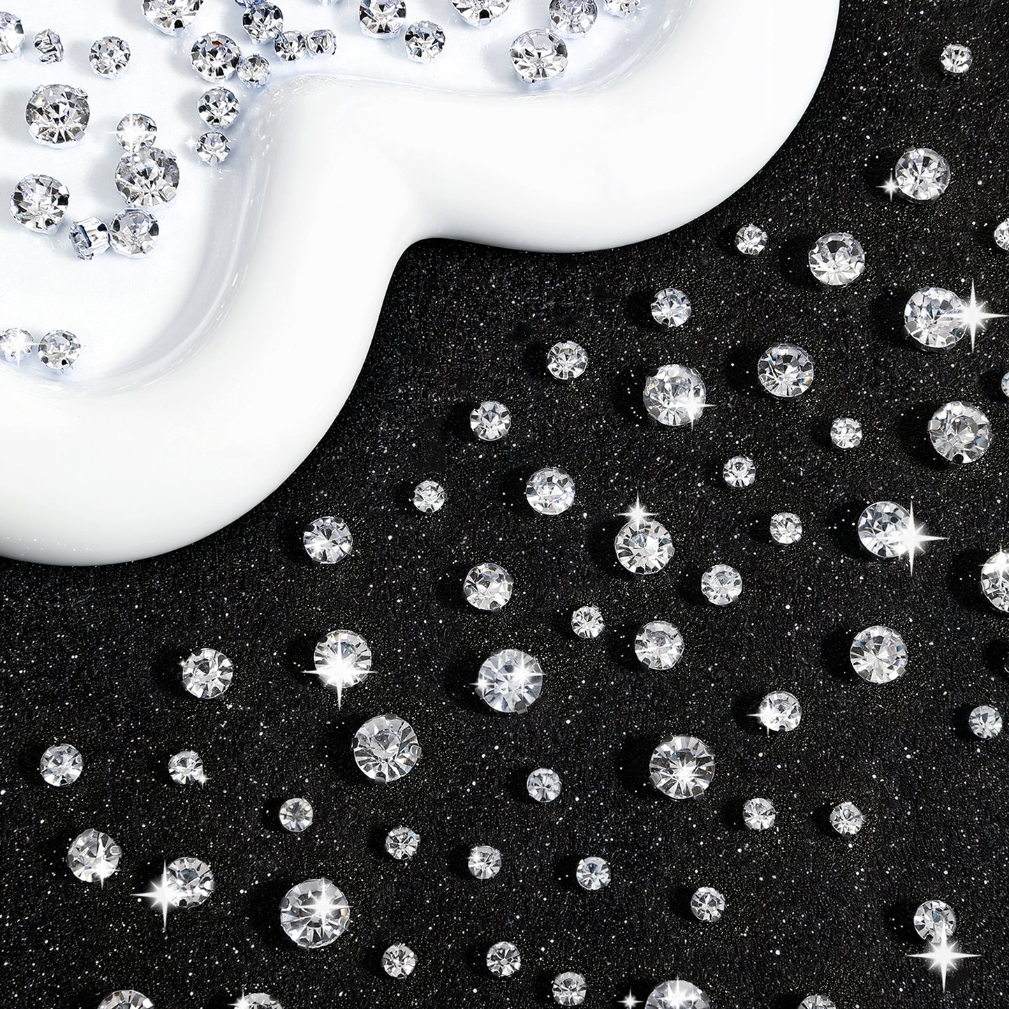 Sew On Rhinestones 288 Pcs Clear Crystal Glass Claw Rhinestone Clear Gems Stones Rhinestone for Craft Sewing Rhinestones with Silver Claw for Jewelry Clothes Shoes Costume (4mm, 5mm, 6mm, 7mm, 8mm)