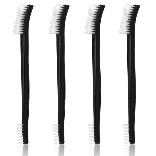 Tyqour 4 Pcs Small Cleaning Brushes 7 Inch Nylon Double-Ended Detail Jewelry Cleaning Brush for Tight Spaces Kitchen Sink Bathroom Gaps Corner