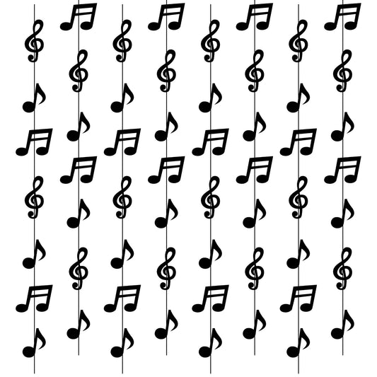 Ymapinc 8pcs Music Themed Party Decorations，Black Music Notes Wall Decor for Wedding Baby Shower Birthday Party Bachelorette Supplies