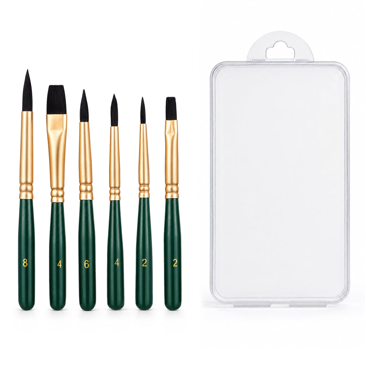 Bnehmb 6 PCS Mini Travel Watercolor Brushes Portable Watercolor Brush Set
