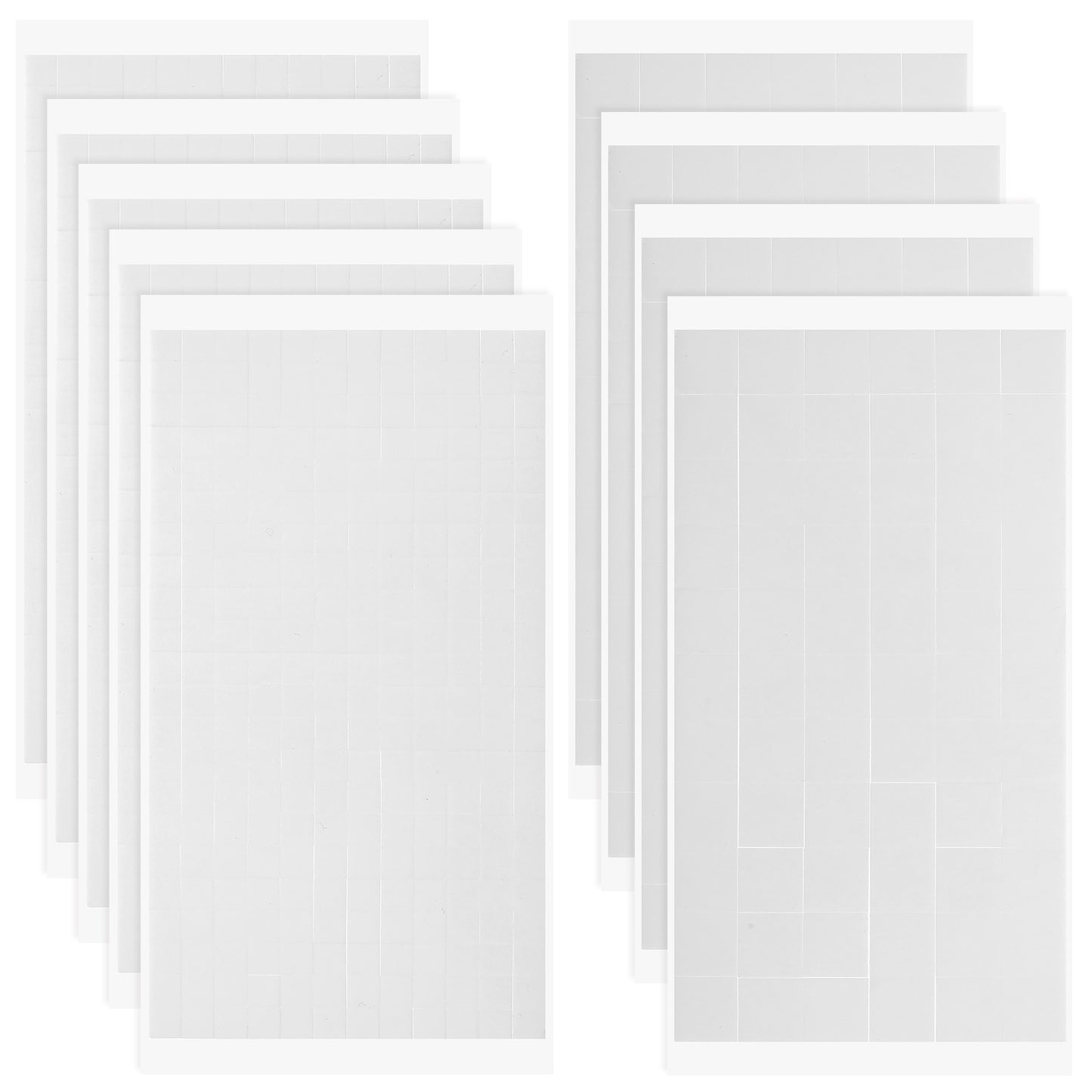 Tyqour 9 Sheets Double Sided Foam Squares for Crafts, 5544 Pcs Total Double Sided Self Adhesive Dots, 0.47 and 0.24 Inch 3D Foam Precut Square Mount Sticky Dots for Scrapbook Office Class