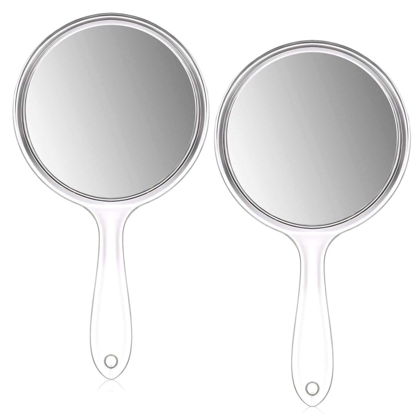 Sorcristy Handheld Mirror with Handle 4.5" W × 8.3" L Hand Mirror 2 Pack