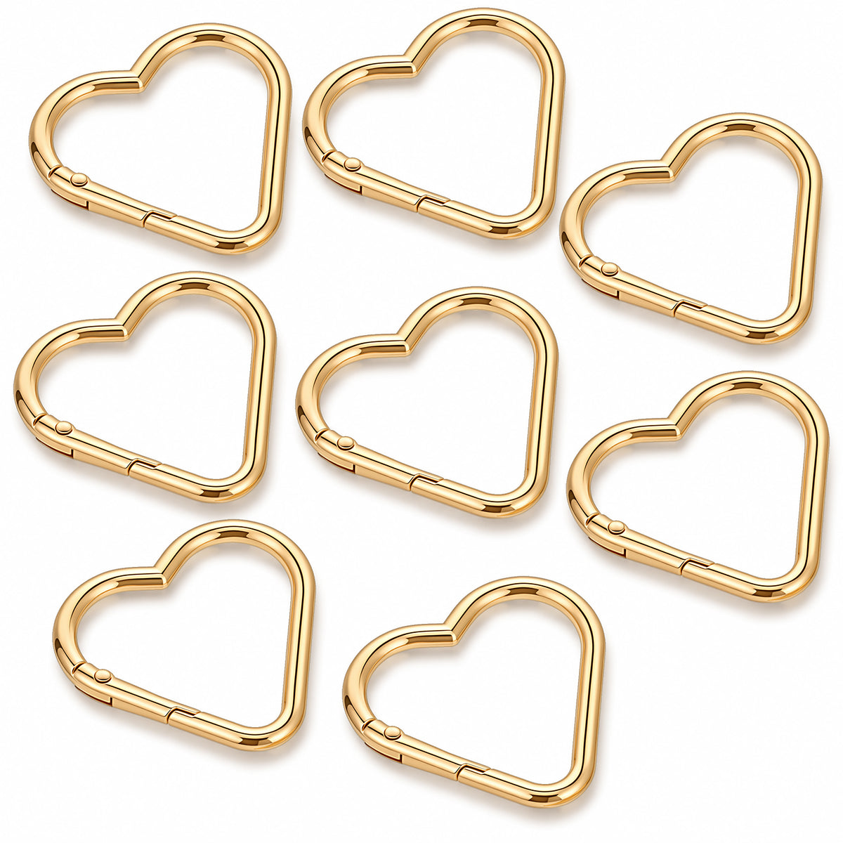 RAHHLIZS 8pcs Heart Carabiner Clips Heavy Duty
