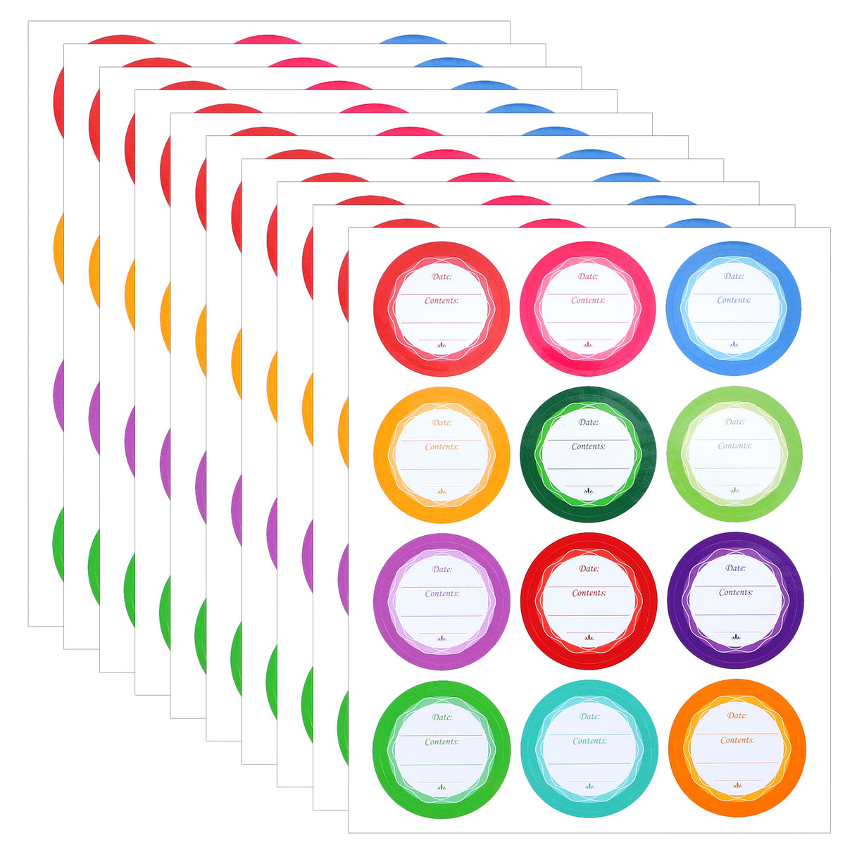 Chsoejuf 120 PCS Canning Labels for Mason Jars Waterproof Stickers 1.57inch
