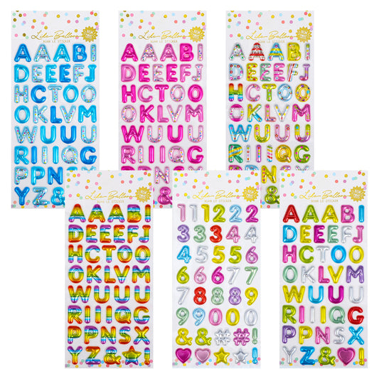 246 PCS 3D Letter Stickers 3D Puffy Numbers and Alphabet Stickers 6 Different Sheets Colorful Self-Adhesive Glitter Letter and Number Puffy Sticker for Decorative Scrapbooking Calendar DIY Birthday
