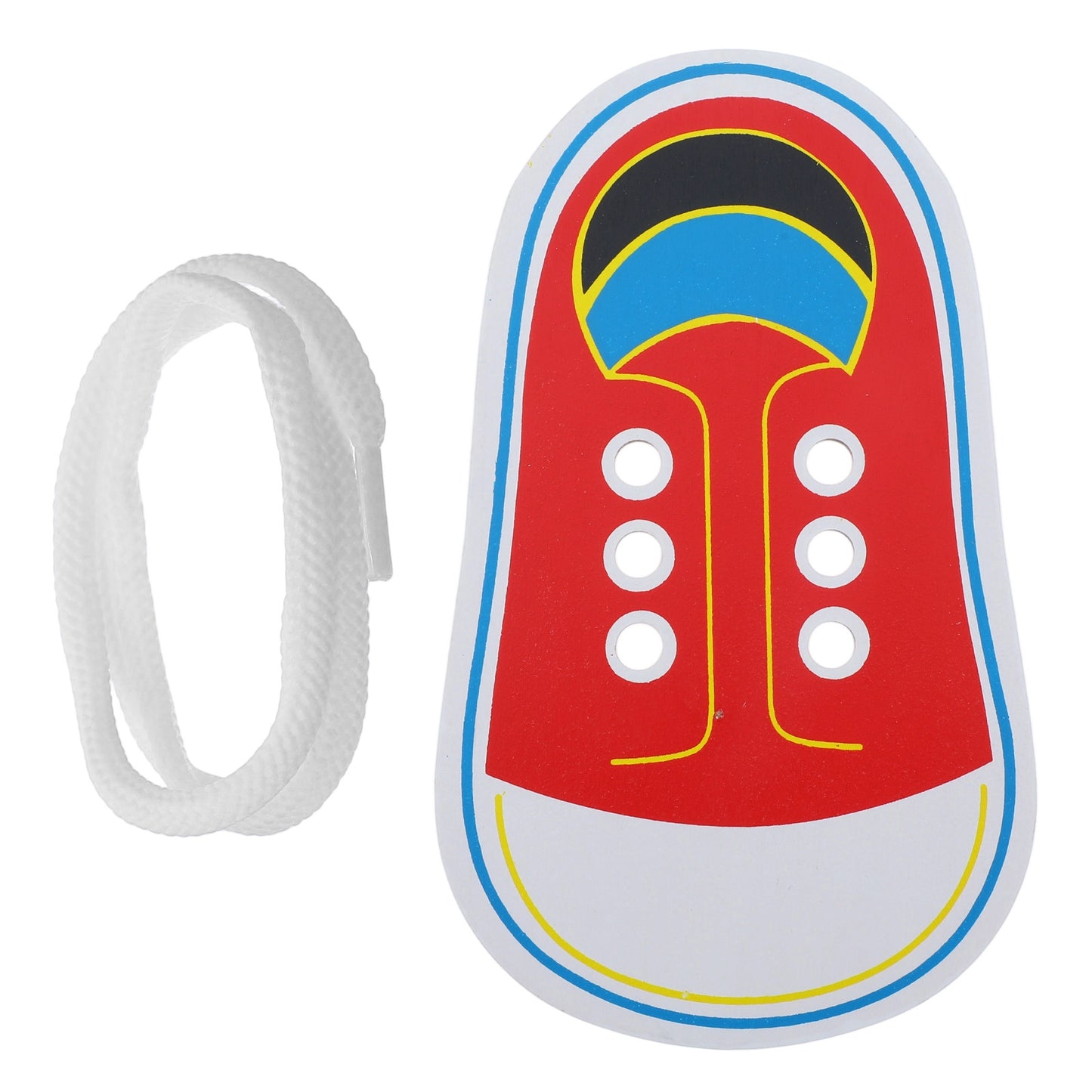 Nogeqi Wooden Shoe Tying Practice for Kids, Shoe Tie Practice for Kids How to Tie Your Shoes Learn to Threading Lacing Shoes Training, Kindergarten Early Educational Toy