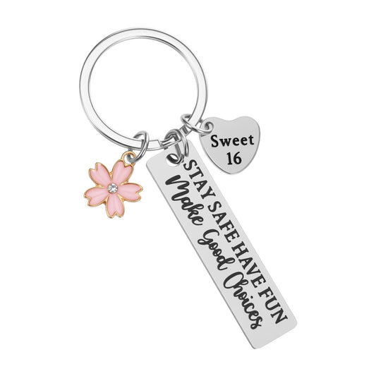 Sweet 16 Party Decorations for Girls Sweet 16 Birthday Gift for 16s Year Old Girl Birthday Gifts for Girls Party Decorations Birthdays Presents Keychain for Sister Daughter, Women Friends