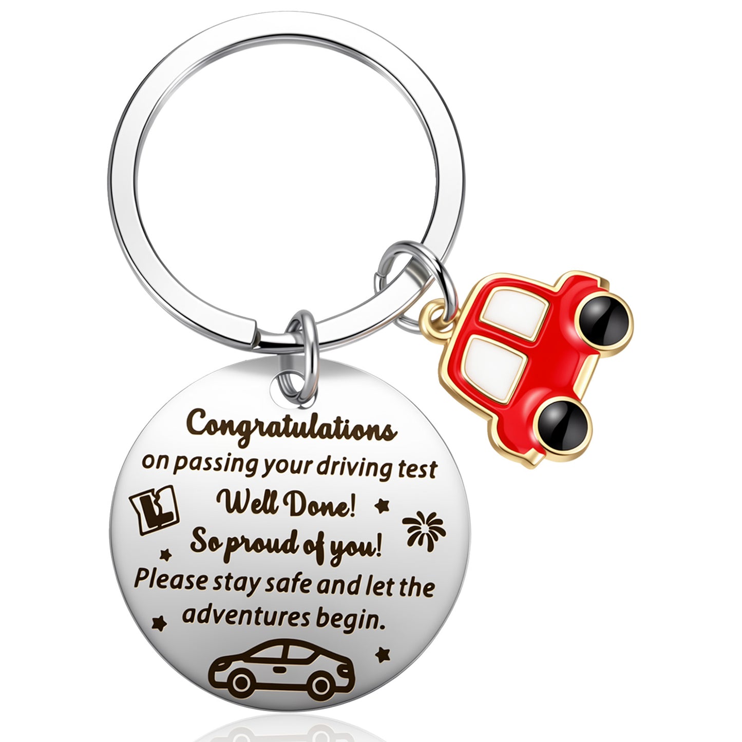 Tyqour Passed Driving Test Gifts New Driver Gifts Drive Safe Keyring 17th Birthday Congratulations Gifts for Passing Driving Test