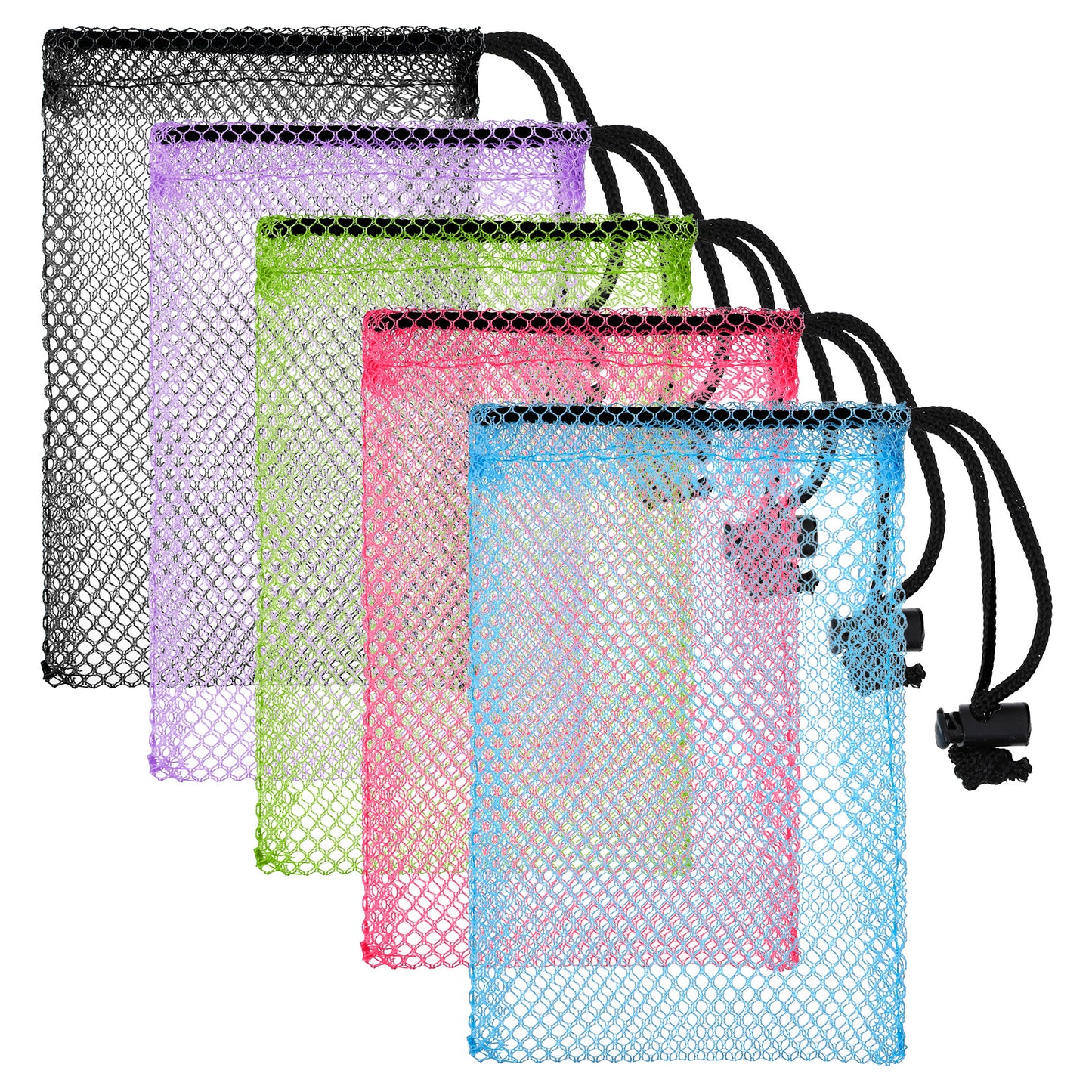 10 Pcs Small Mesh Bags Drawstring Black Mesh Bags Laundry Bag Large Nylon Meshes Gift Dishwasher Bag with Sliding Small Travel Stuff Drawstring Net for Travel Goods Storage, 6x4 Inch