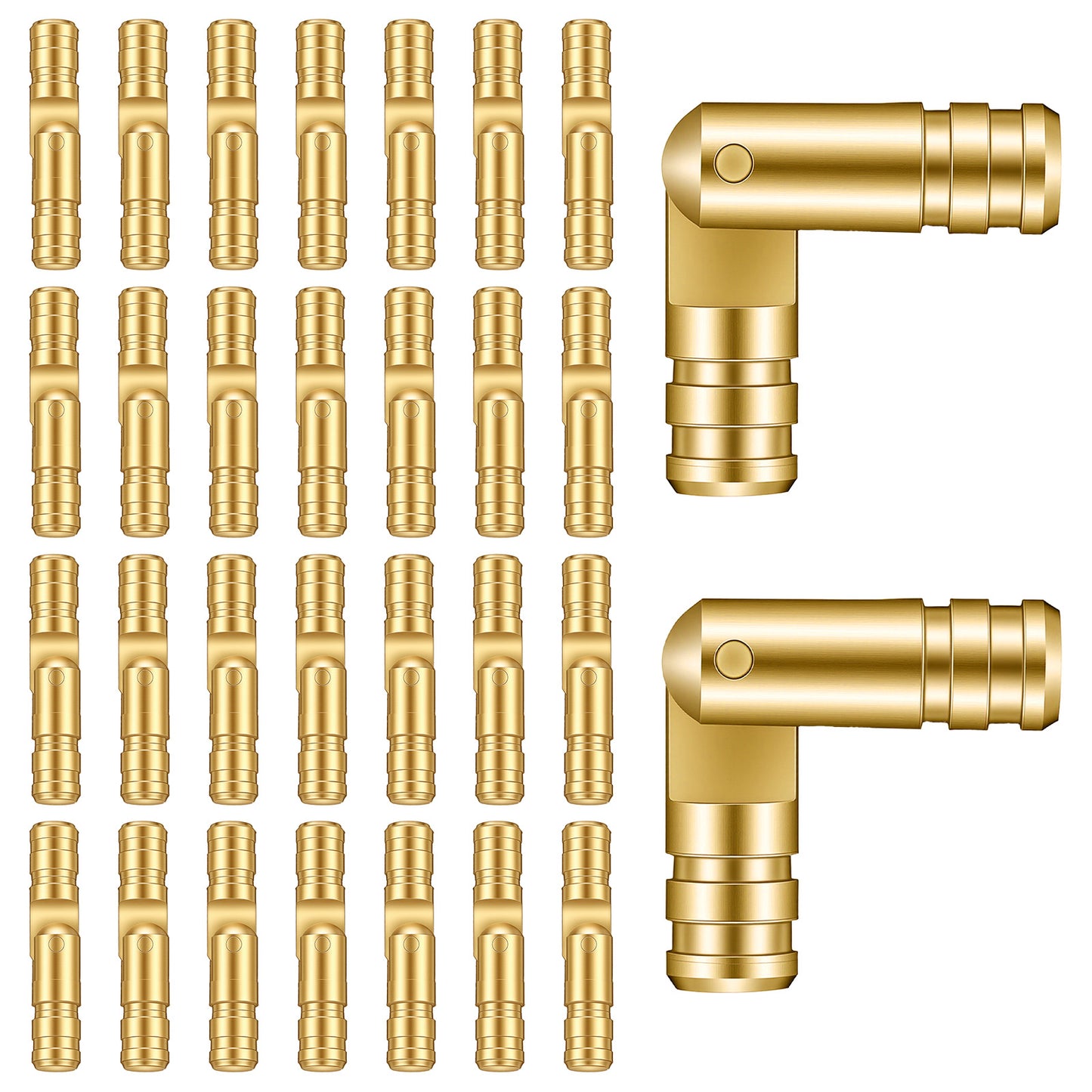 Nogeqi 30 Pcs Barrel Hinges, Brass Mini Hidden Hinges, Small Hinge for Wooden Box, Jewelry Box Hinge for DIY Crafts Wooden Jewelry Boxes Small Boxes Cabinet Doors and Wood Cases