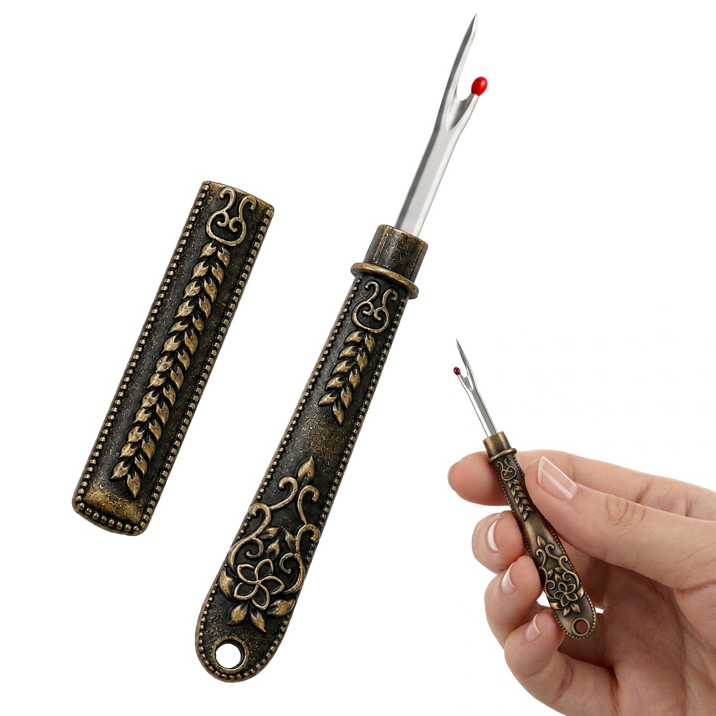 Quvvarly Stitch Remover Tool 1 Pc Bronze Seam Ripper