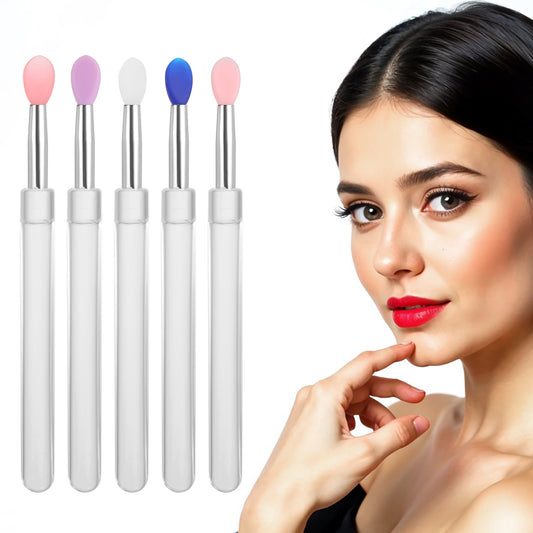10 PCS Lip Applicator Silicone Lip Mask Applicator Reusable with Caps, Silicone Lip Brush Makeup Applicator, Beauty Tool Kits for Lipstick Lip Mask Lip Gloss Balm Eyeshadow Lip Scrub Applicator