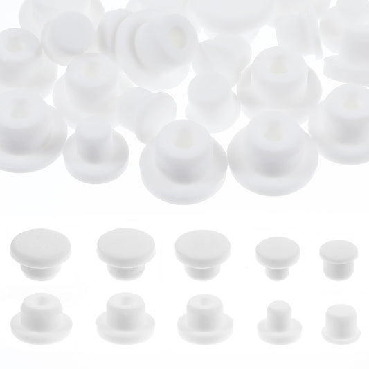 25Pcs Salt And Pepper Stoppers Plugs Silicone Bottle Caps Salt Shaker Plug White Bottle Seal Plug Waterproof Hole Plug Reusable Salt Shaker Plugs Stopper Replacement Salt Pepper For Pots Bottles Pipes