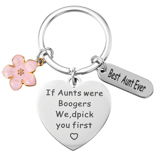 Tyqour Aunt Gifts Keyring for Aunts Auntie Birthday Gifts from Niece Nephew Funny Aunt Valentines Mothers Day Christmas